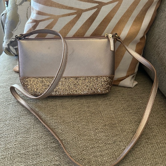 KATE SPADE FLASH GLITTER MIXED FABRIC CROSSBODY - Picture 12 of 13
